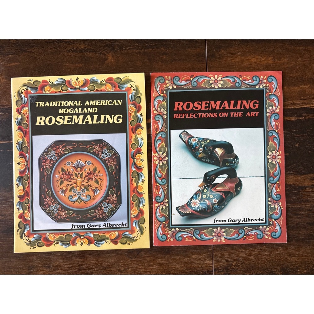 Gary Albrecht Rosemaling Instruction Books Traditional American Rogaland Set 2